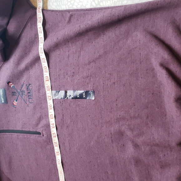 Chaps Purple Quarter Zip Fleece Sweatshirt Size 2XL - NWT - Picture 7 of 8